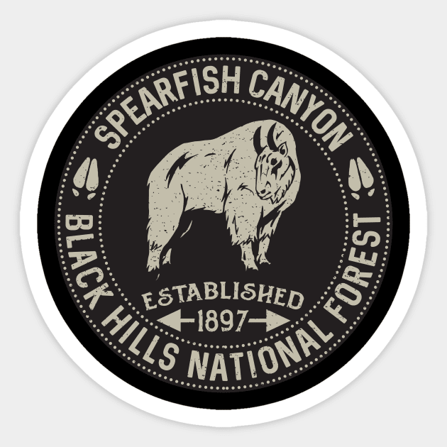 Spearfish Canyon South Dakota Mountain Goat Sticker by SouthDakotaGifts